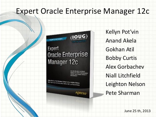Expert Oracle Enterprise Manager 12c